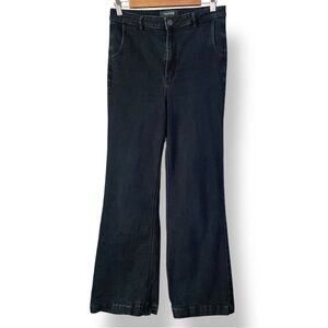 Modcloth The GRIER Wide-leg Jeans Women's Sz 10 Dark Wash Denim High-Rise pants